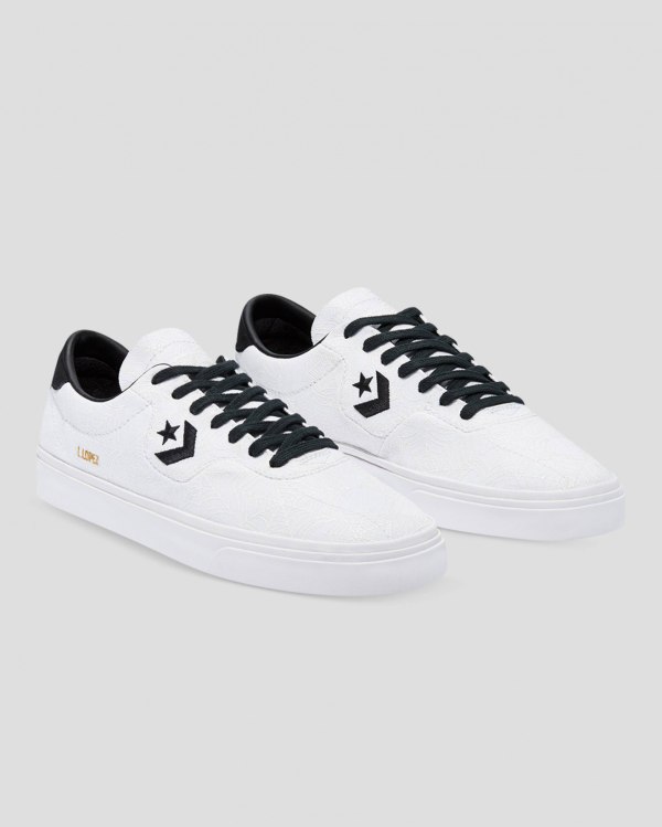 Converse Louie Lopez Pro Roll Up Hvide Sko Danmark - Converse Lave Sneakers Herre - 47185DGBT